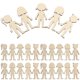 thumbnail image 1 of 50pcs Unfinished Wooden Figurine Cutout Wood Cutout Wood Chips Blank Wood Chips, 1 of 4