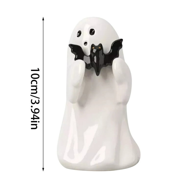 Ceramic high quality pink ghost holding pumpkin