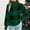 005 Green, variant on Women's Christmas Snowflake Reindeer Knitted Sweater Long Sleeve Crew Neck Xmas Print Pullover Sweater Top
