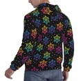 thumbnail image 6 of Sikiie Rainbow Snowflake Men's Hoodie, Essentials Hoodie, Sweatshirt, Pullover Hooded Sweatshirt for Men-Small, 6 of 7