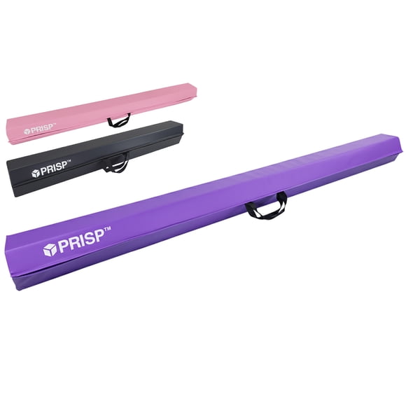 PRISP Folding Gymnastics Beam for Home Practice; Foam Balance Beam for Kids and Adults, 12FT, Purple