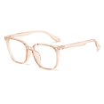 thumbnail image 1 of Gafas de montura grande para mujer, monturas de gafas poligonales de cara delgada y grande, gafas planas lisas, 1 of 5