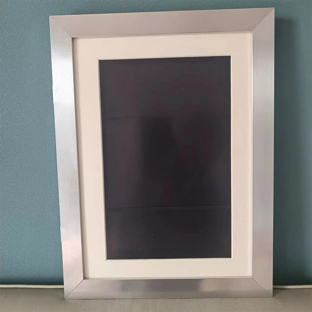 facefd Picture Frame Decorative Elastic Band Rectangular Wall-mounted Replacement Photography Painting Display Frames Silver 20.3x15.2cm