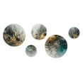 thumbnail image 2 of Designart "Modern Contemporary Abstract Grey and Gold I" Abstract Marble Metal Wall Art Set of 5 Piece, 2 of 5