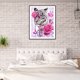 thumbnail image 5 of Kit de tigre de flores rosadas 5D, taladro cuadrado completo, diamantes de imitación, arte DIY, pintura de diamantes Likrtyny Arte deco, 5 of 9