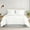 2-White (Stripe), variant on 1000-TC Heavy Egyptian Cotton 3-Piece Duvet Cover Set with Button Closure & Corner Ties - Twin/Twin-XL Size ( 68 x 90 ) Inches, (White)