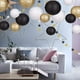 thumbnail image 5 of Set de faroles decorativos de papel zilue, negro, dorado y blanco, 15 unidades, 5 of 7