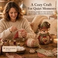 thumbnail image 4 of DIY Patchwork Fabric Character Doll Kit - Adorable Stuffed Doll Craft for Shelf Sitters & Holiday Stocking Stuffers (Gingerbread Man), 4 of 8