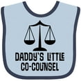 thumbnail image 3 of Inktastic Daddy Little Co Counsel Lawyer Boys or Girls Baby Bib, 3 of 4