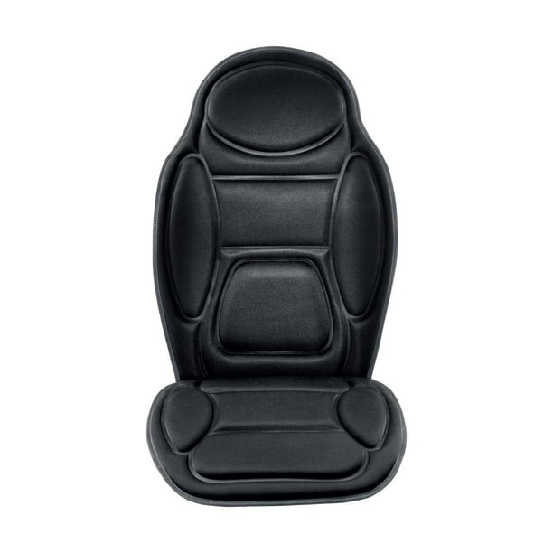 Masajeador de Espalda, masaje shiatsu con 5 motores de vibración, 5 modos de masaje, 4 niveles de intensidad ajustables, temporizador y adaptador para auto
