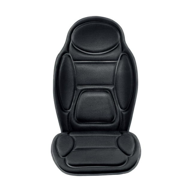 Masajeador de Espalda, masaje shiatsu con 5 motores de vibración, 5 modos de masaje, 4 niveles de intensidad ajustables, temporizador y adaptador para auto