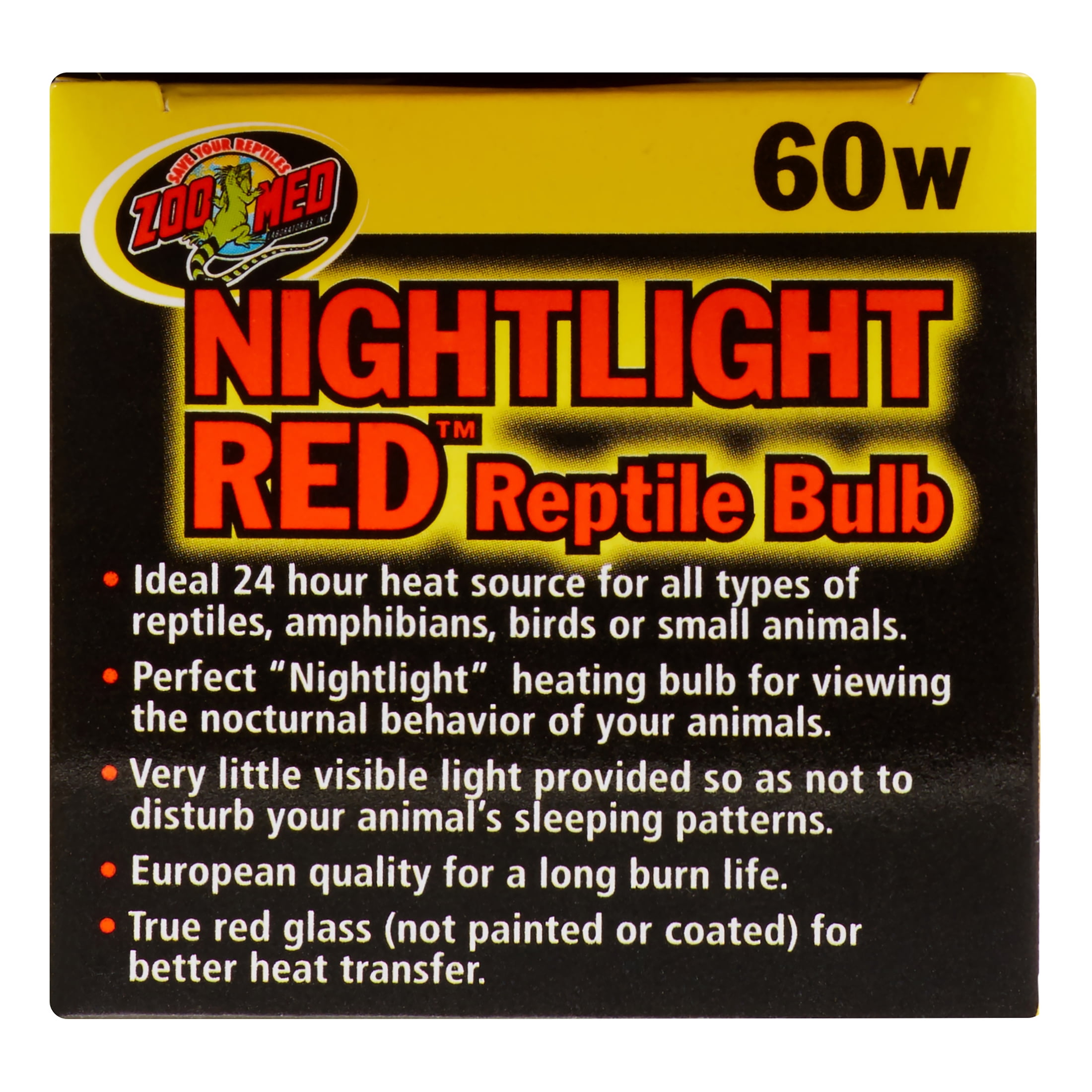 zoo med nightlight red reptile bulb 60 watt