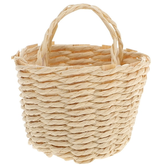 KAKOWELY 1 pieza Mini cesta de casa adorno de papel Mini cesta decoración Mini modelo