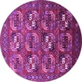 thumbnail image 1 of Ahgly Company Indoor Round Oriental Pink Industrial Area Rugs, 3' Round, 1 of 4