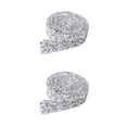 thumbnail image 2 of Ounissouiy Pegatinas ostentosas, decoración de cristal de resina, cinturón DIY, apliques para ropa, arreglo artesanal, cuentas de decoración, Plata 1 Yarda 2.5 cm 2piezas, 2 of 6