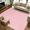 thumbnail image 3 of Light Pink Area Rugs 8x10 for Living Room, Farmhouse Solid Pink Color Modern Art Non Slip Washable Rug Runner, Low Pile Indoor Floor Carpet Mat Bathroom Rugs for Bedroom, Kids Room, 3 of 9
