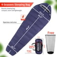 thumbnail image 2 of QEZER 4 Season Mummy Down Sleeping Bag Ultralight Warm for Camping, Hiking, Trekking, 2 of 7