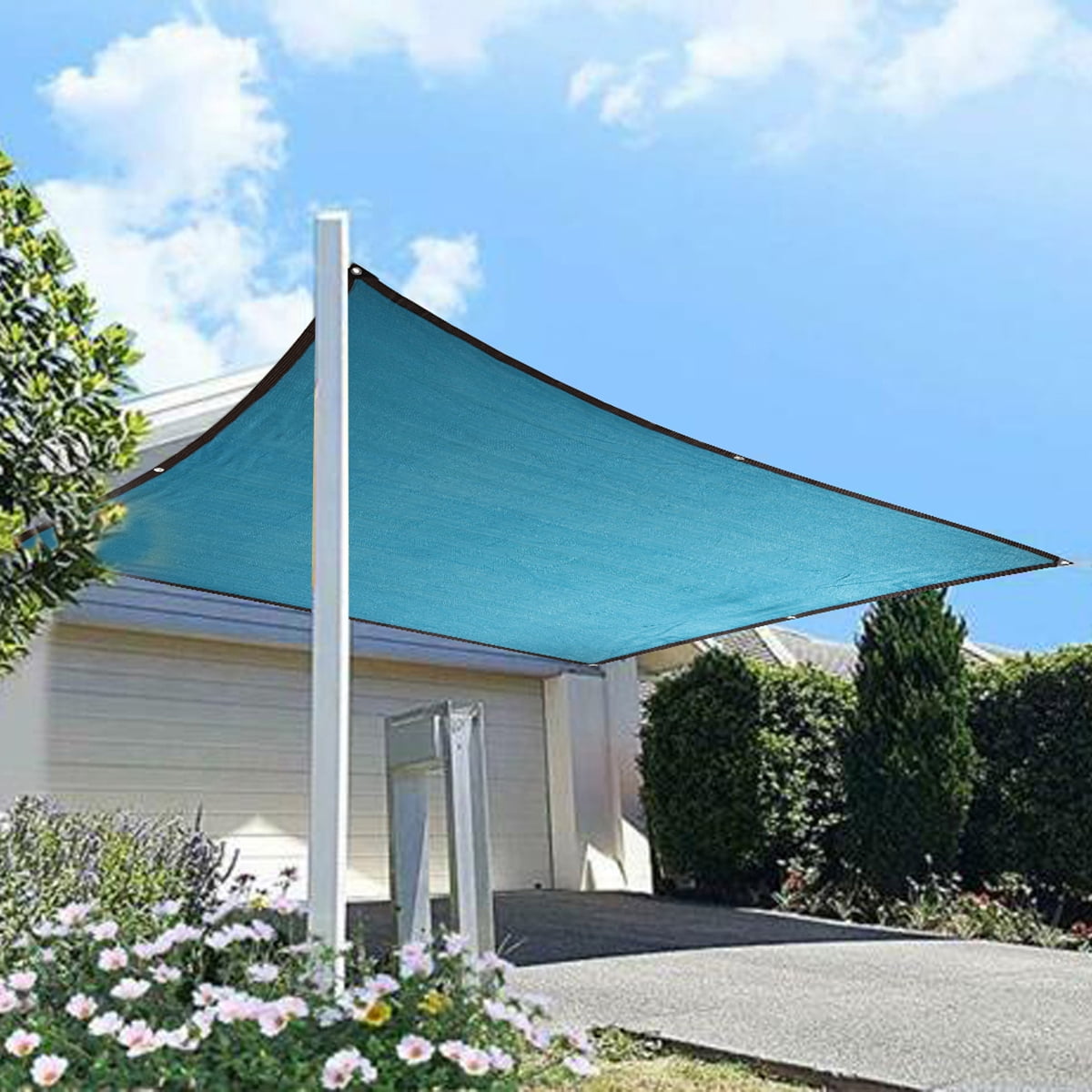 Ifenceview Green Square 14' Sun Shade Sail Pool Canopy Awning Outdoor Commercial 