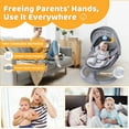 thumbnail image 3 of Baby Swing,HDJ Baby Swing for Infants,Portable Electric Baby Rocker with 5 Sway Speed,Grey, 3 of 6