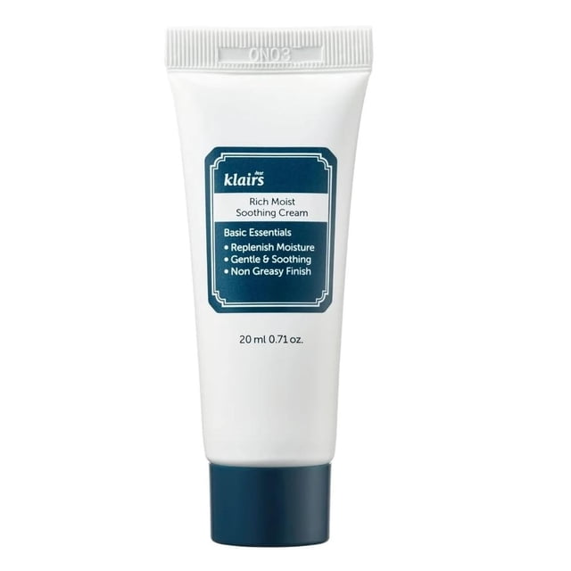 Crema Hidratante DearKlairs Rica en Humectación 20ml para Piel Sensible con Centella Asiática y Cera