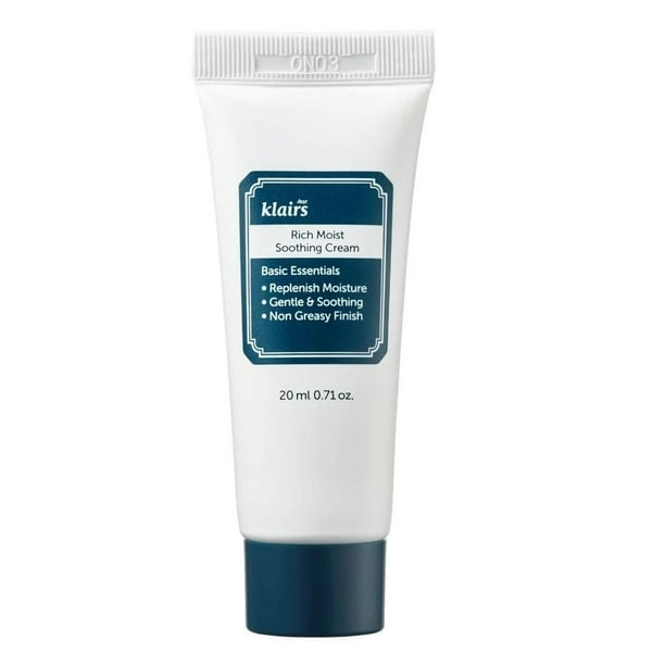 Crema Hidratante DearKlairs Rica en Humectación 20ml para Piel Sensible con Centella Asiática y Cera