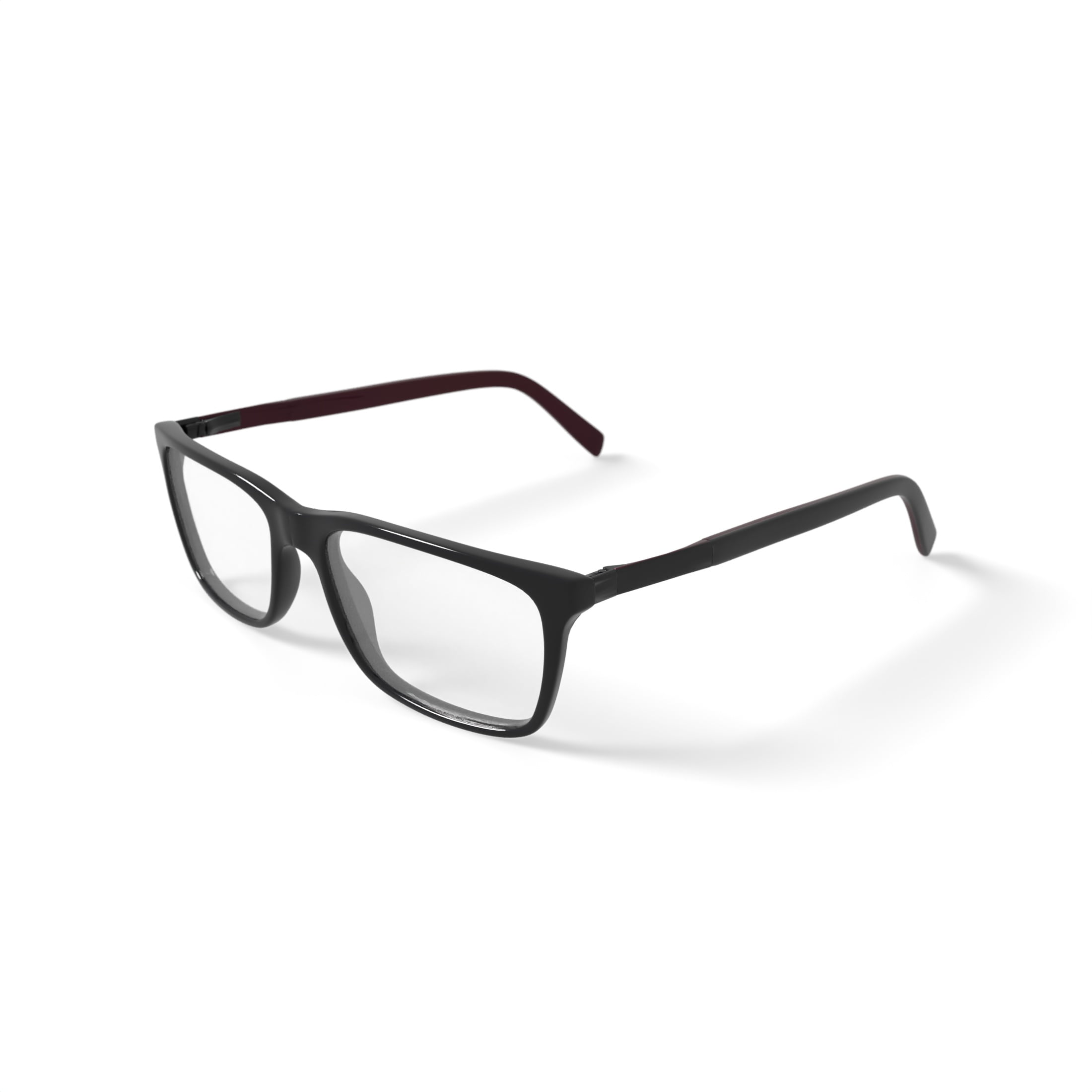 Phat Farm Men's HV704 Rectangular Prescription Eyeglasses with Case, Black/Red