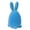 Blue, variant on Easter Bunny Decor Easter Decor Easter Figurines Spring Home Decor Easter Home Decor 4" Purple Flocked Bunny Figurine Ribbed Texture for Tabletop and Shelf Decor (Purple)