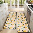 thumbnail image 4 of Kitchen Rugs Sets Of 2,Yellow Lemon Fruit Leaves LightPink Pattern Anti Fatigue Kitchen Mat Rugs Non Slip Washable,Decorative Kitchen Floor Mats for Kitchen,Sink,Laundry,17"x47"+17"x47", 4 of 5