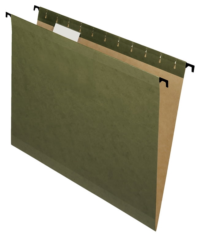 Pendaflex SureHook Polylaminate 1/5 Cut Hanging File Folder, Letter, Green, Pack of 20