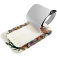 thumbnail image 2 of Square 2Pack PU Leather Flower Tiger Cruise Luggage Tag with Privacy Cover and Name ID Tag for Travel Handbags Backpacks Luggage Tags, 2 of 6