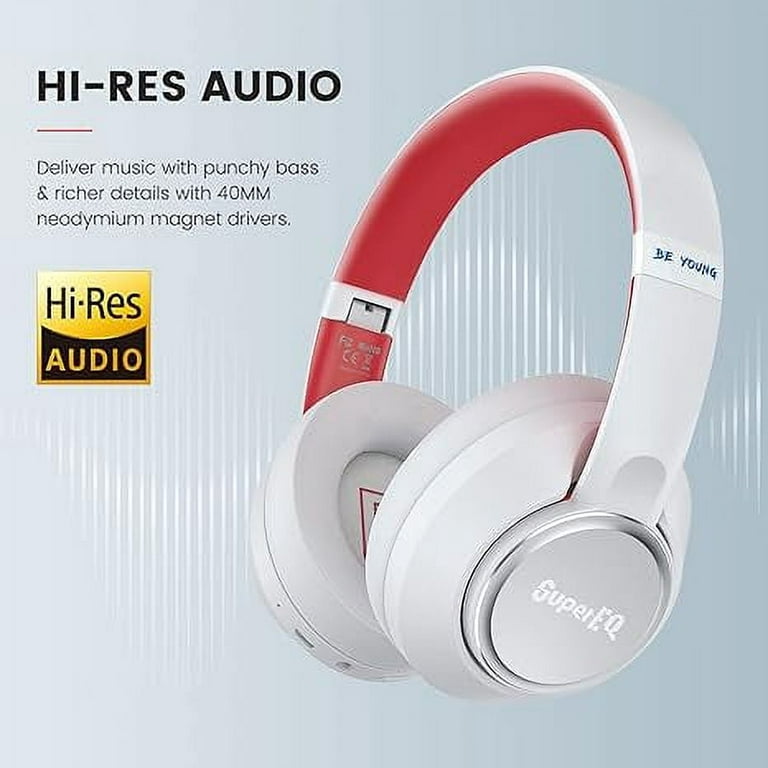 SuperEQ S1 Hybrid Headphones Active Noise Cancelling Headphones Bluetooth  5.0