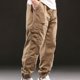 thumbnail image 5 of Pantalones largos para hombre, estilo casual, con cintura elástica y bolsillos, a la moda para exteriores, 5 of 7