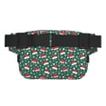 thumbnail image 3 of Honeii Santa Hat Joy Green Festive Print Square Double Layer Waist Bag,Waist Belt Bag Fashion Fanny Women and Men,For Travel Running Hiking Walking, 3 of 9