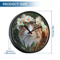 thumbnail image 3 of Indoor 12' Voice-Activated Luminous Decoration Wall Clock With LED Night Light Flower Crown, 3 of 8