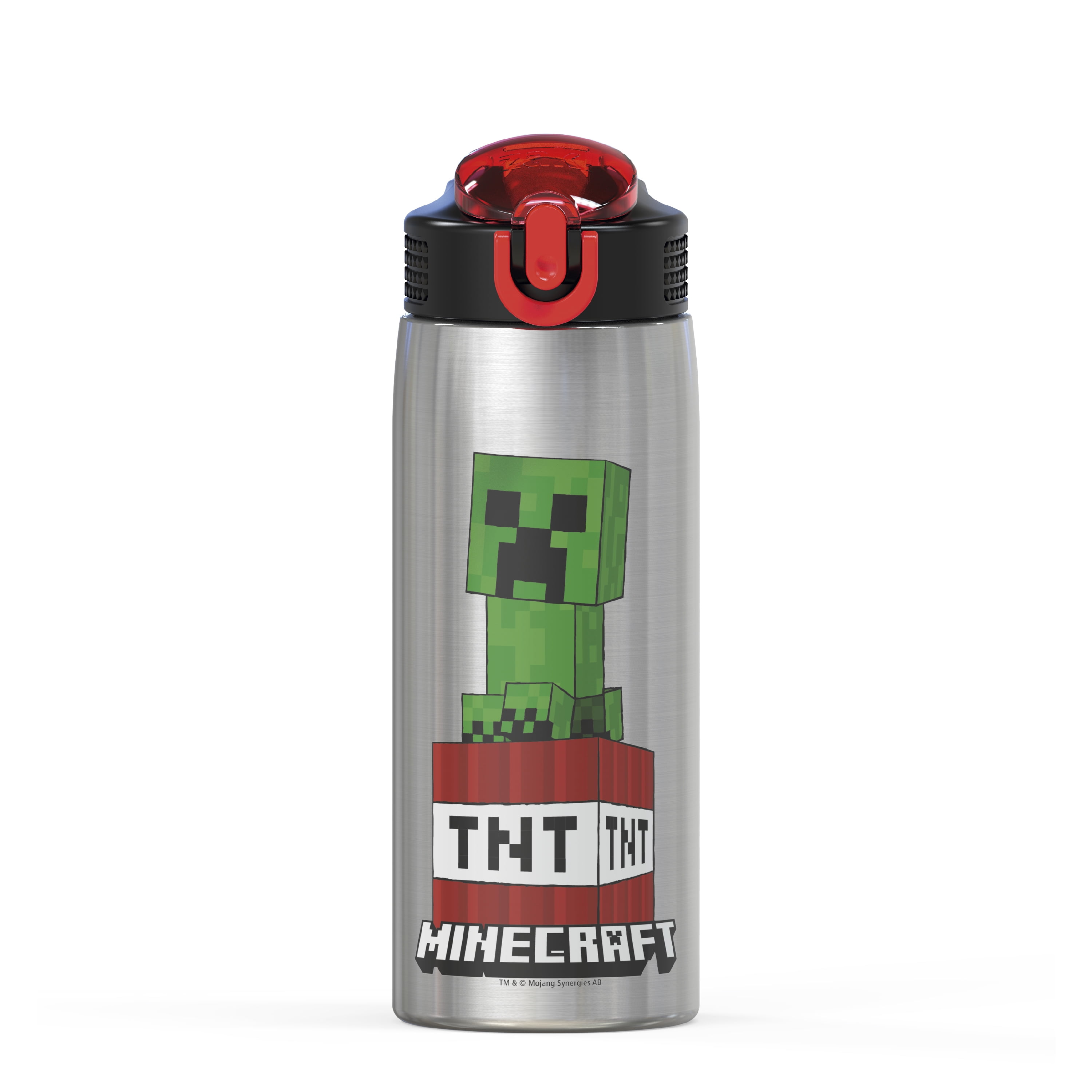 Zak!, Other, Zak Designs Minecraft Stainless Steel Water Bottle With One  Hand Operation