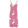 thumbnail image 5 of Flamingo Pattern Sleeveless Dress Woman Fashion Long Dresses Women's Summer Suit Dress Summer 2025 Women, 5 of 7