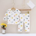 thumbnail image 2 of CAUYDY Baby Girls Clothes Newborn Layette Pajamas for Girl Fall Winter Long Sleeve T-Shirt and Pants 2Pcs Set Preemie Sleepers Infant Pjs 0 3 6 9 12 Months Sizes 0-3 Months,Orange, 2 of 7