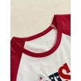 thumbnail image 6 of Toddler Baby Boy 4th of July Outfit 6 12 18 24 Months 2T 3T 4T Flag Embroidery Crew Neck Short Sleeve T-Shirt and Shorts 2 Pcs Set, 6 of 9