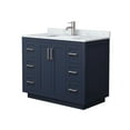 thumbnail image 3 of Wyndham Collection Miranda 42" Wood Single Bathroom Vanity in Nickel Trim/Green, 3 of 7