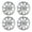 Chrome, variant on 14" Set of 4 Universal Wheel Covers Snap on Hubcaps Full Hub Caps Fit R14 Tire & Steel Rim (4 Pack)-White Lacquer & Red Lacquer