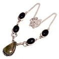 thumbnail image 2 of Unakite Black Onyx Gemstone Handmade Fashion Ethnic Necklace Jewelry 18" SA 1114, 2 of 2