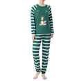 thumbnail image 1 of Diconna Family Christmas Matching Clothes Christmas Cartoon Pattern Printed Pullover Striped Pants Parent-child Two-Piece Set, 1 of 8