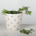 thumbnail image 2 of Set of 12 Antique White And Black Patterned Planter, 2 of 3