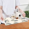 thumbnail image 4 of Acrylic Tray 15.7*11.8*1.9 Inch Transparent Tray Food Tray Tea Cup Tray Serving Trays Cosmetics Storage Kitchen Table Bathroom Sundry Storage Beautiful Blue Owl Pattern, 4 of 7