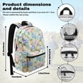 thumbnail image 7 of Psesaysky Otter Butterfly Floral Backpack Soccer Ball Elementary School Bookbag for Teen Kids Boys and Girls Age 6-15 Year Old 17 Inch Shoulder Bagpack with Zipper, 7 of 7
