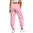 thumbnail image 4 of QIYAGBSA High Waisted Joggers for Women Soft Drawstring Elastic Waist Front Seam Side Pockets Ankle Cuffs Gym Fitness Running Casual Weekends, 4 of 8