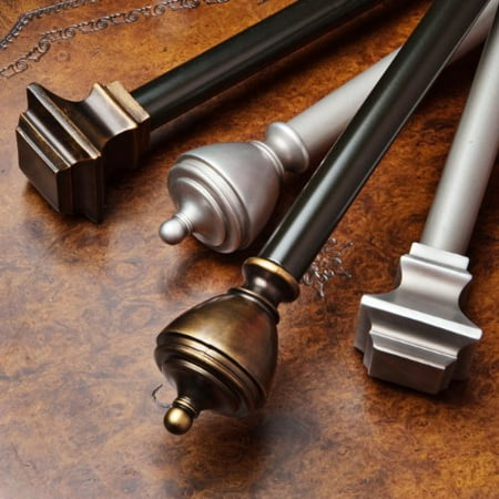 Best Home Fashion Curtain Rod Collection - Oil Rubbed Bronze - Hampton Single - 1
