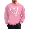 thumbnail image 2 of PNTUTB Men's Fashion Valentine's Day Print Classic Crew Neck Long Sleeve Casual Loose Comfort Pullover Sweatshirts, 2 of 6