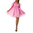 thumbnail image 2 of Douhoow Women's Mini Princess Dress Elegant Puff Sleeve Tutu Party Court Prom Short Dresses, 2 of 8