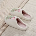 thumbnail image 2 of Slippers for Women Fuzzy Christmas Fluffy Winter House Shoes Slip On Indoor Warm Slippers Plush Slippers Home Footwear Bedroom Slippers Women Slippers for Home White 43, 2 of 9